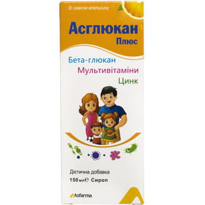 Асглюкан плюс сироп загальнозміцнюючої дії зі смаком апельсину флакон 150 мл