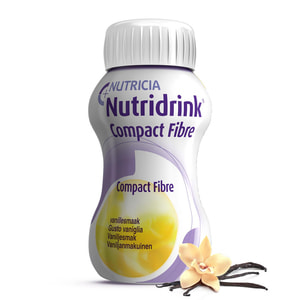 Продукт питания для специальных медицинских целей: энтеральное питание Nutridrink Compact Fibre (Нутридринк Компакт Файбер) со вкусом ванили 4 х 125мл
