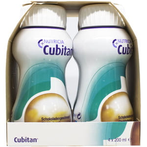 Харчовий продукт для спеціальних медичних цілей: ентеральне харчування Cubitan (Кубітан) зі смаком шоколаду 4 пляшечки по 200 мл