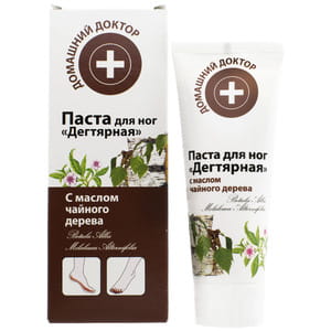 Паста для ног Домашний Доктор Дегтярная с маслом чайного дерева 75 мл
