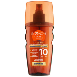 Олія для інтенсивної засмаги БІОКОН Африканська аргана SPF-10 160 мл