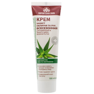 Крем для обличчя і рук КАРПАТСЬКА СИЛА всесезонний захисний 100 мл