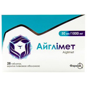 Айглимет табл. п/о 50мг/1000мг №28