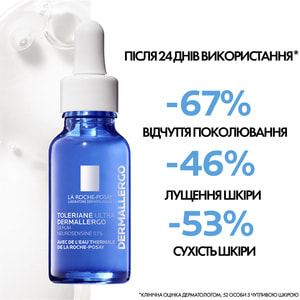 Сироватка для обличчя La Roche-Posay (Ля Рош-Позе) Толеран Ультра Дермалерго з нейросенсином для гіперчутливої та схильної до алергії шкіри 20 мл