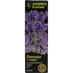 Масло эфирное AROMA KRAINA (Арома краина) Лаванда 1 сорт 20 мл