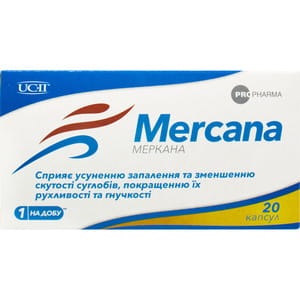 Меркана капсулы для нормализации функционального состояния суставов упаковка 20 шт