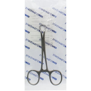 Зажим по Backhaus с кремальерой для операционного белья длина 11 см артикул 14-0772 SURGIWELOMED