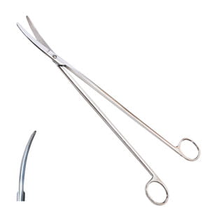 Ножницы для глубоких полостей, изогнутые, длина 28 см артикул 20.1909 SURGIWELOMED