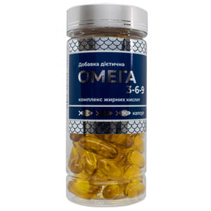 Омега 3-6-9 капсулы 1000 мг комплекс незаменимых полиненасыщенных жирных кислот для профилактики сердечно-сосудистых заболеваний 90 шт