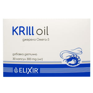 Олія криля Krill Oil (Кріл оіл) капсули джерело Омега-3 упаковка 30 шт
