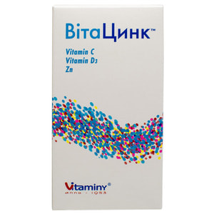 Вітацинк капсули додаткове джерело цинку і вітамінів С і Д3 контейнер 40 шт