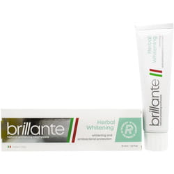 Зубная паста BRILLANTE (Бриллант) Herbal Whitening отбеливающая антибактериальная 75 мл