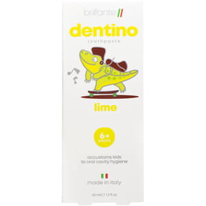 Зубная паста-гель для детей BRILLANTE DENTINO (Бриллант Дентино) Lime Junior с 6-ти лет 50 мл