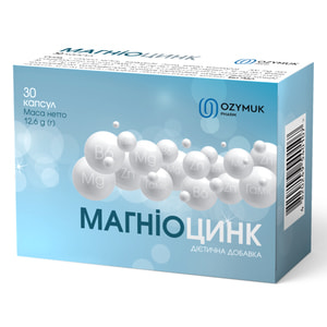 Магніоцинк капсули дієтична добавка упаковка 30 шт