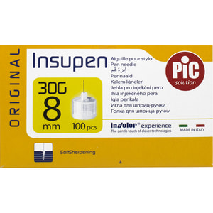 Иглы для инсулиновых шприц-ручек INSUPEN (Инсупен) 8 мм x 30G 100 шт