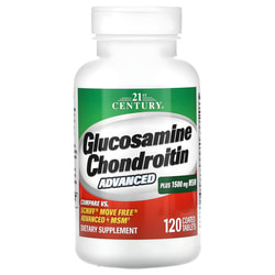 Глюкозамін Хондроїтин + МСМ 1500 мг 21ST CENTURY (21ст сентері) таблетки банка 120 шт