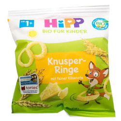 Хрустящие кольца детские HIPP (Хипп) 82014 с пармезаном 25 г