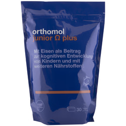Ортомол Джуниор Омега плюс (Orthomol junior Omega plus) витаминный комплекс для повышения умственной активности ириски на курс приема 30 дней