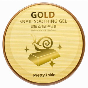 Гель для тела PRETTY SKIN (Претти скин) успокаивающий золото и муцин улитки 300 мл