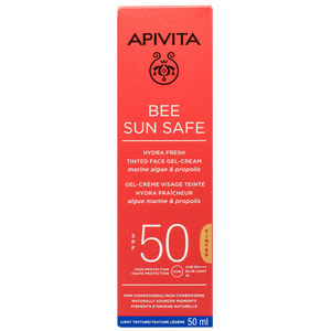 Гель-крем для лица APIVITA (Апивита) BEE SUN SAFE (Би сан сейф) солнцезащитный с оттенком SPF 50 50 мл