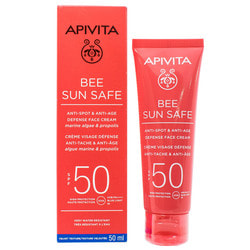 Крем для обличчя APIVITA (Апівіта) BEE SUN SAFE (Бі сан сейф) сонцезахисний проти пігментних плям і захисту від старіння SPF 50 50 мл