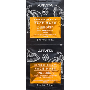 Маска для лица APIVITA (Апивита) EXPRESS BEAUTY (Экспресс бьюти) с тыквой Детокс по 8 мл 2 шт
