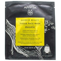 Маска для обличчя APIVITA (Апівіта) EXPRESS BEAUTY (Експрес бьюті) тканева з смолою мастикового дерева пружність та ліфтинг-ефект 15 мл