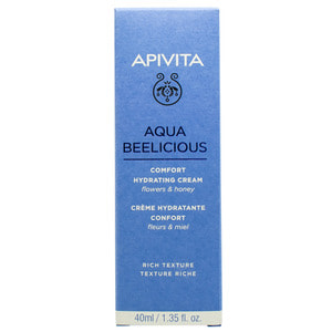 Крем для обличчя APIVITA (Апівіта) AQUA BEELICIOUS (Аква Беліциос) насиченої текстури комфортний, зволожуючий 40 мл