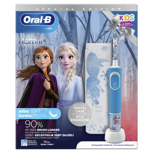 Зубная щетка ORAL-B (Орал-би) тип 3710 D100.413.2KX электрическая детская с 3-х лет Frozenll + футляр
