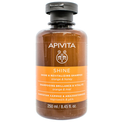 Шампунь для волос APIVITA (Апивита) SHINE (Шайн) блеск и восстановление с апельсином и мёдом 250 мл