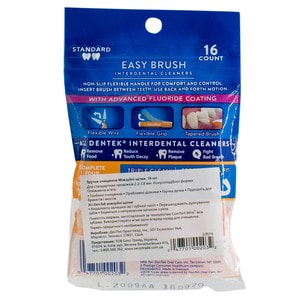 Зубні щітки міжзубні DENTEK (Дентек) для стандартних проміжків зручне очищення 16 шт