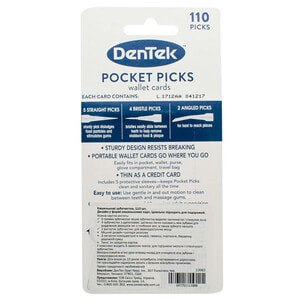 Зубочистки DENTEK (Дентек) кишенькові 110 шт
