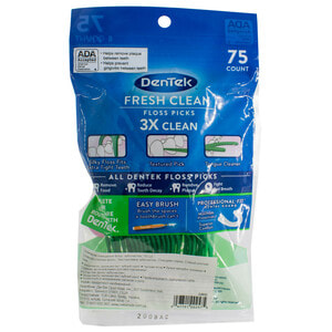 Флосс-зубочистки DENTEK (Дентек) освежающие очищение 75 шт