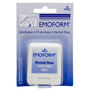 Зубная нитка EMOFORM (Эмоформ) невощеная тонкая 50 м