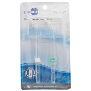 Насадки для ирригатора ортодонтические PROORAL (Проорал) модель 5917 для ирригатора 5102 2 шт