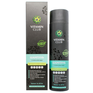 Шампунь для волосся VITAMIN CLUB (Вітамін клуб) для схильного до жирності волосся з гелем алое вера 250 мл