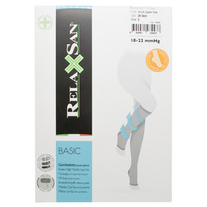 Гольфы RELAXSAN (Релаксан) Basic (Базик) 140 ден с открытым носком 18-22 мм размер 2 бежевые модель 850А