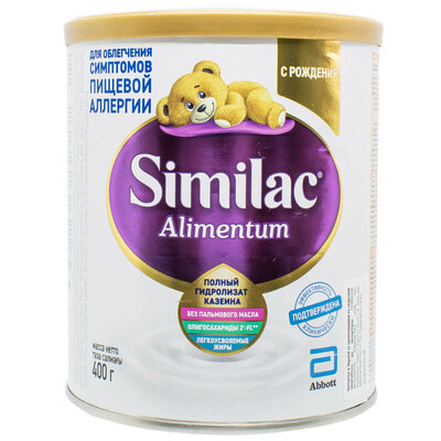 Смесь сухая лечебная SIMILAC (Симилак) Alimentum (Алиментум) с олигосахаридами грудного молока 2’-FL для детей с аллергией с рождения 400 г