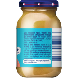 Пюре фруктове дитяче КАРАПУЗ Яблуко та персик з 4-х місяців 170 г