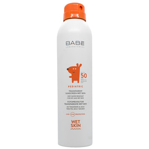 Спрей для обличчя та тіла BABE LABORATORIOS (Бабе Лабораторіос) Pediatric (Педіатрік) дитячий сонцезахисний прозорий матуючий SPF50+ 200 мл