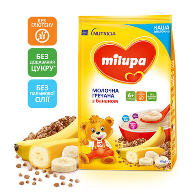 Каша молочная детская Нутриция Milupa (Милупа) Гречневая с бананом с 6-ти месяцев 210 г
