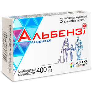 Альбензі табл. жув. 400мг №3