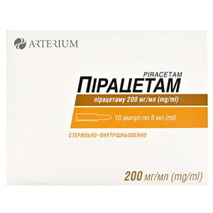 Пирацетам р-р д/ин. 200мг/мл амп. 5мл №10