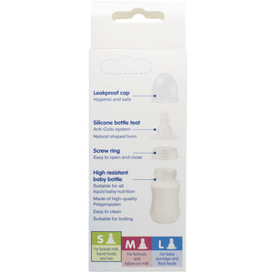 Бутылочка для кормления BABY-NOVA (Беби нова) одноцветная пластиковая голубая 130 мл