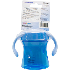 Чашка учебная с ручками BABY-NOVA (Беби нова) голубая 220 мл