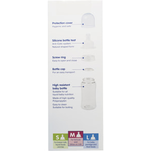 Бутылочка для кормления BABY-NOVA (Беби нова) Декор пластиковая с широким горлом сиреневая 300 мл