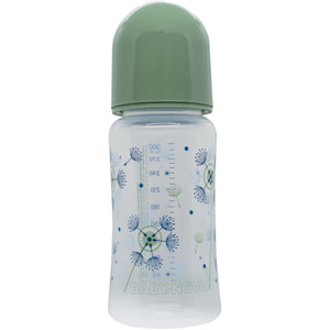 Бутылочка для кормления BABY-NOVA (Беби нова) Декор пластиковая с широким горлом зеленая 300 мл