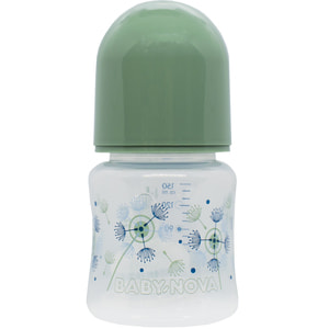 Бутылочка для кормления BABY-NOVA (Беби нова) Декор пластиковая с широким горлом зеленая 150 мл
