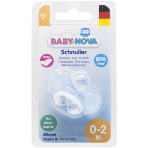 Пустышка BABY-NOVA (Беби нова) Newborn голубая 1 шт