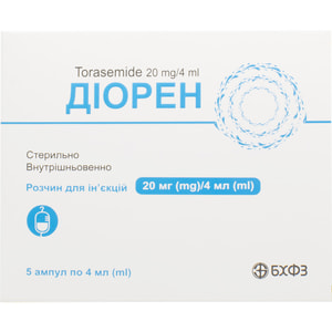 Діорен р-р д/ін. 20мг/4мл амп. 4мл №5